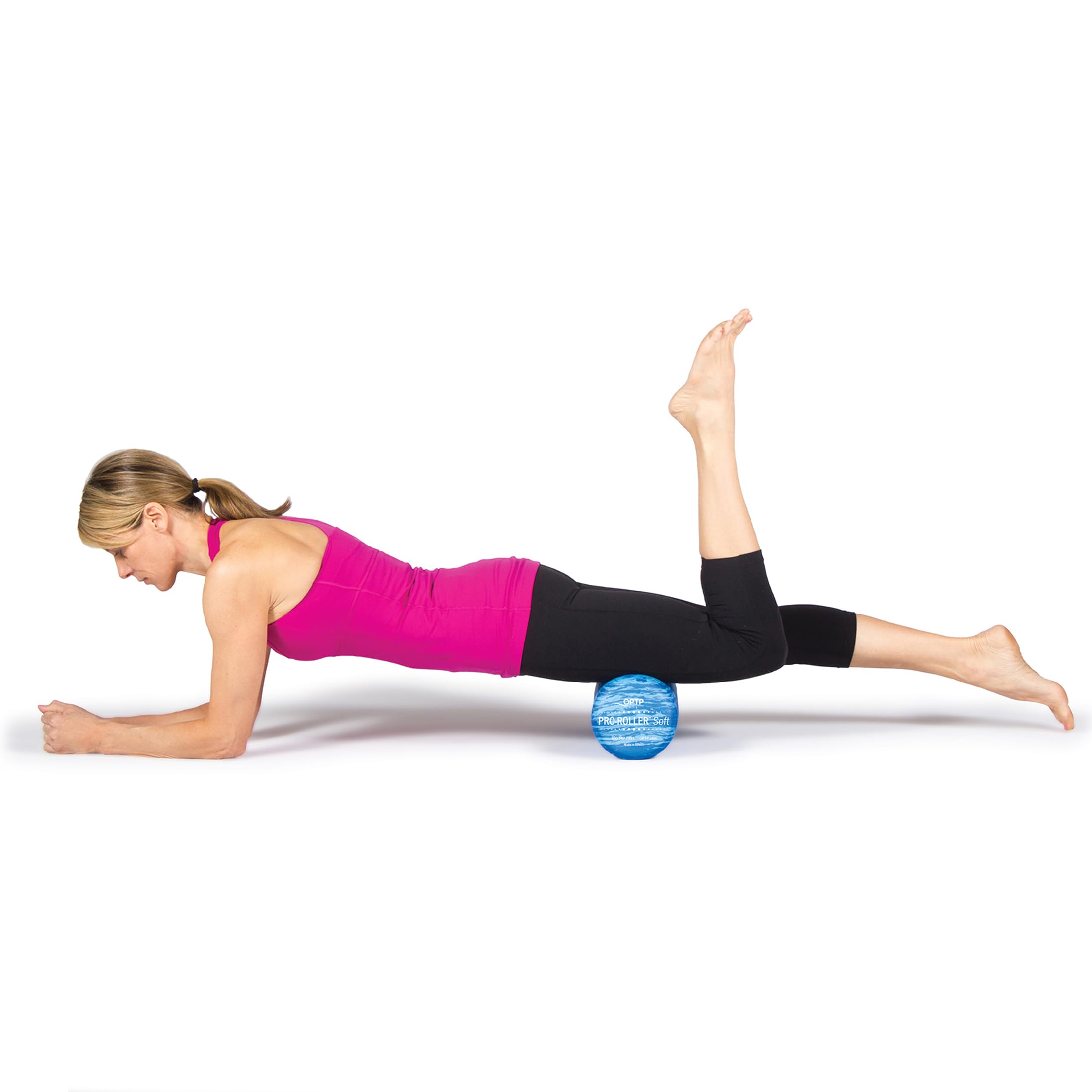 OPTP PRO-Roller Soft Density Foam Roller – Low Density Soft Foam Roller for Physical Therapy, Pilates Foam Roller and Yoga Foam Roll Exercises, and Muscle Recovery - Blue 36" x 6"