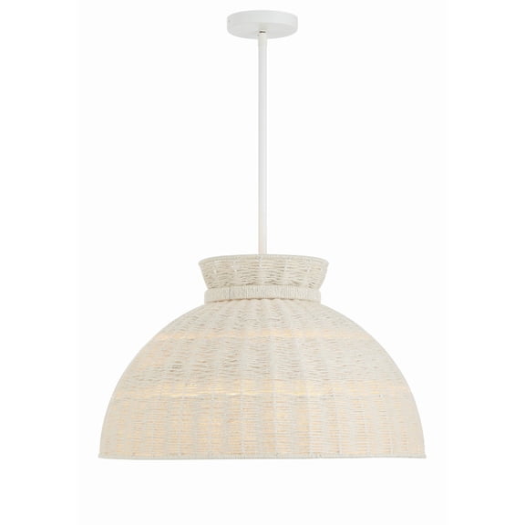 Crystorama Reese 4 Light Matte White Pendant - 22"W x 13.5"H