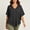 Black plus size v neck t shirt a1, variant on Women Plus Size V Neck Short Sleeve Hooded T Shirts Loose Fit Casual Summer Blouses Dressy Tops Party Vacation Clothes, Purple 2XL