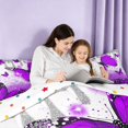 thumbnail image 4 of Homewish Chic Butterfly Twin Comforter Sets for Girls, Purple Leopard Print Bedding Set, Polka Dots Reversible, 2 Pieces 1 Comforter and 1 Pillowcase, 4 of 6