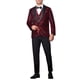 thumbnail image 2 of CHAQUETAS DE TRAJE DE HOMBRE INSPIRE CHIC con lentejuelas brillantes metálicas de argyle y cuadros en rojo, 2 of 5