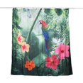 thumbnail image 4 of Cortina de ducha impermeable de 180x180 cm, poliéster para baño, 12 ganchos, 4 # pájaros de flores, 4 of 6