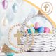 thumbnail image 1 of Guirnalda de Cuentas de Madera de Pascua con Borlas | Adorno Rústico para Colgar En La Pared | Rosario de Madera Multicolor con Cruces | Decoración Ligera para Bandejas, Estantes, Puertas y Ventanas, 1 of 6