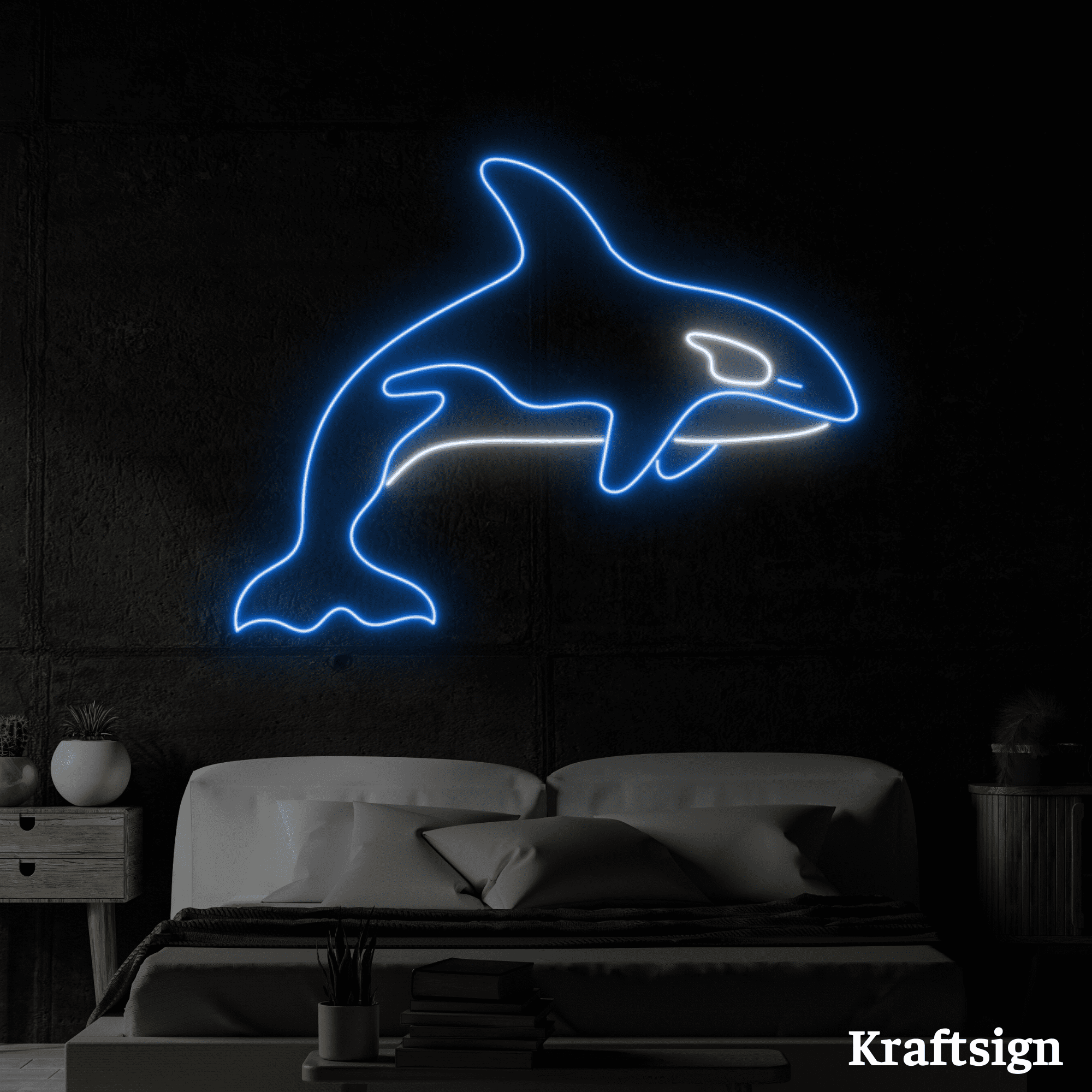 Killer Whale Led付き VFMNT Night Light Orca Killer Whale Print Nightlight for Adults