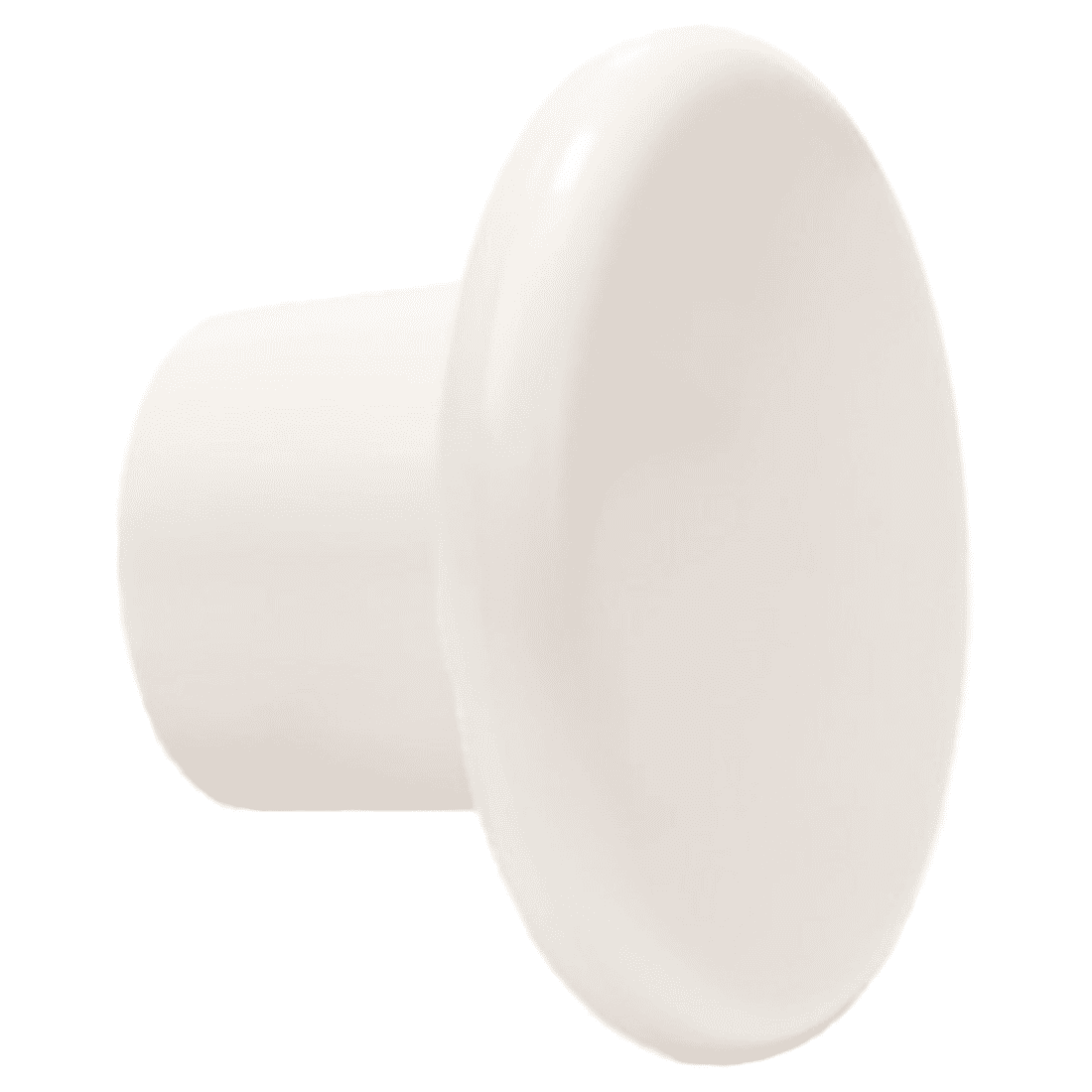 Würth White Plastic Round Mushroom Knob, 20 Pack