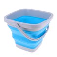 thumbnail image 4 of Cubo Plegable Premium Para Acampar, Cubos Plegables De Silicona Para Recipientes De Agua Para Senderismo Picnic Viaje Jardín - 4 Colores Para Azul Soledad Cubo plegable para acampar, 4 of 8