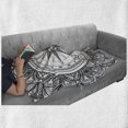 thumbnail image 6 of Nautical Soft Flannel Fleece Throw Blanket, Wind Rose Surrounded by Ornate Floral Arrangement Pattern Destination Graphic, Cozy Plush for Indoor and Outdoor Use, 50" x 60", Black White, by Ambesonne, 6 of 6