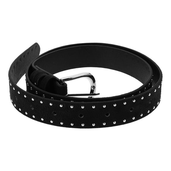 MLINS Western Style Suede Belt With Studs For Women Buckle Waist Punk Belt Comfortable For Jeans Dresses And Cosplay Trendy And Fashionable