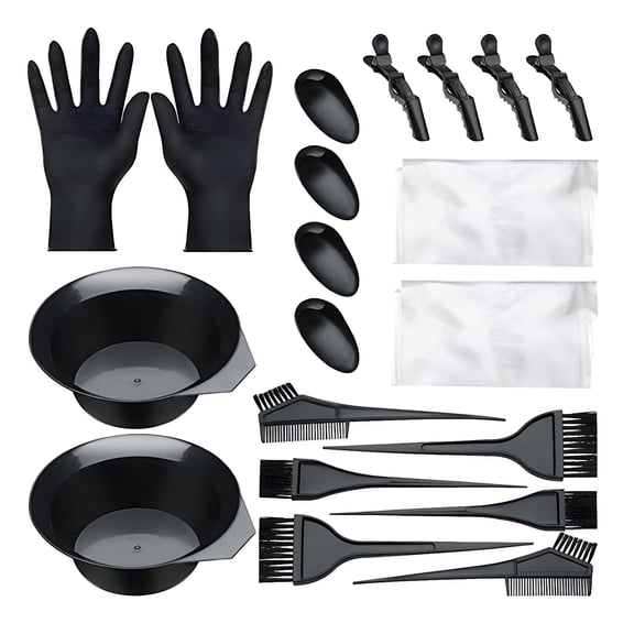 LAPTOM MAX 20 PCS Hair Dye Bowl and Brush Kit, Reusable Hair Coloring Tools for Salon and Home DIY with Gloves