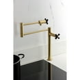 thumbnail image 4 of Kingston Brass KS4707PKX Duchess Deck Mount Pot Filler Faucet, Brushed Brass, 4 of 7