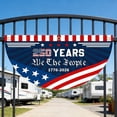 thumbnail image 7 of 4th of July Flag Banner 250 Years We The People 1776-2026 Patriotic Bunting Half Fan Porch Garland Decoration Red White Blue Memorial Flag with Stars and Stripes for Independence Day Memorial Day, 7 of 7
