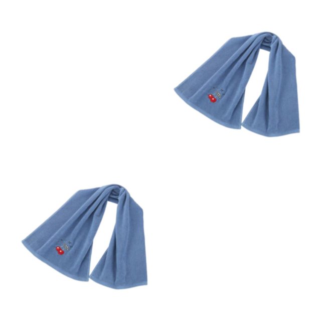 Billuyoard Toalla deportiva absorbente de sudor plegable para adultos, gimnasio interior, bádminton, Fitness, Jogging, ejercicio, toallas de Gris azulado 2Conjunto