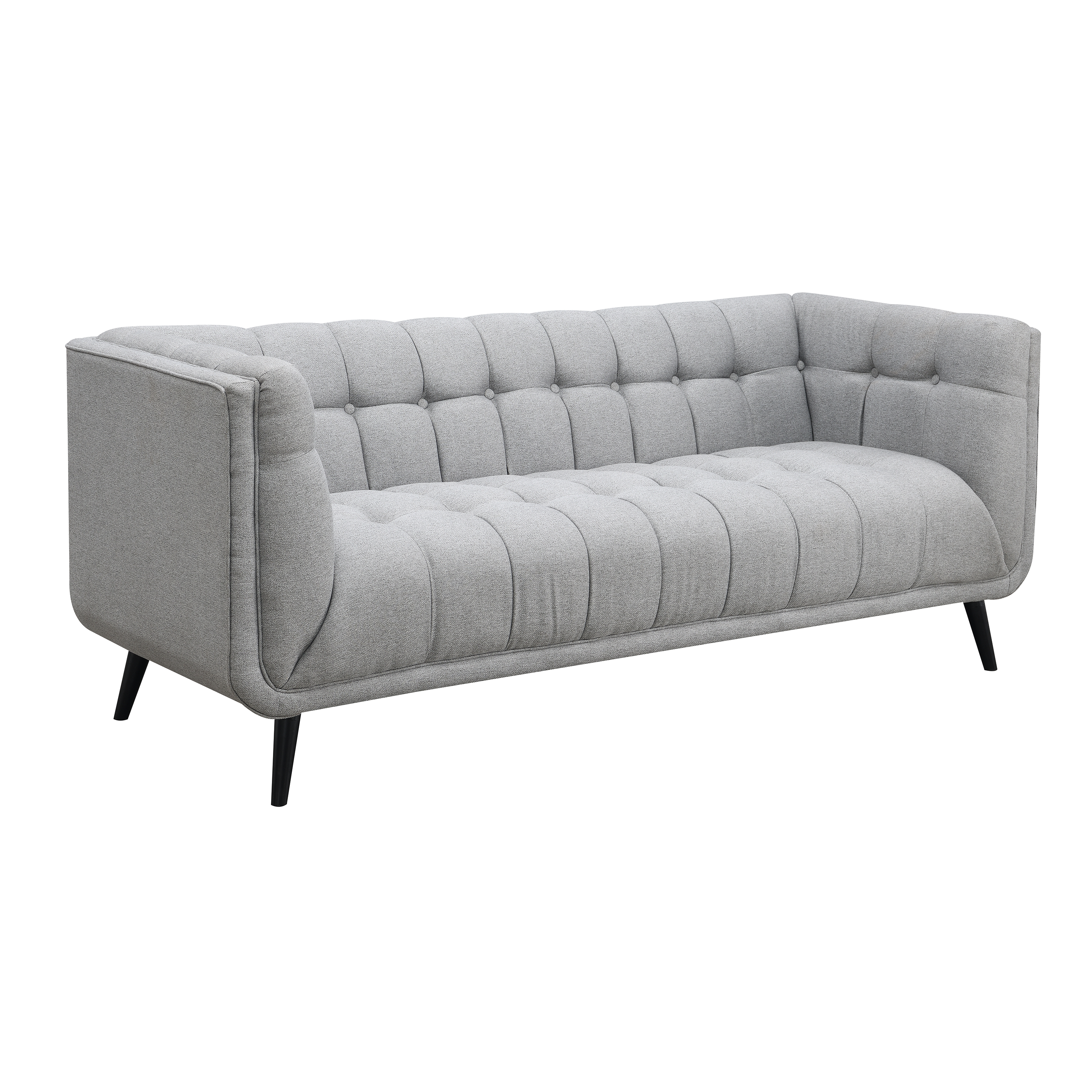AC Pacific Mid-Century Modern Gray Living Room Sofa