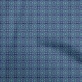 thumbnail image 1 of oneOone Polyester Spandex Blue Fabric Asian Block Print Floral Craft Projects Decor Fabric Printed By The Yard 56 Inch Wide, 1 of 4