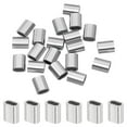 thumbnail image 1 of Uxcell Wire Rope Stop Sleeve, 304 Stainless Steel Cable Wire Rope Crimping Loops Sleeve Ferrule for Wire Rope and Cable Ferrule 1/8"(2.5mm), 1 of 7