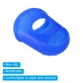 thumbnail image 4 of Uxcell Rubber Finger Tips Silicone Thumb Fingertip Protector Thimble for Guitar Playing Blue Small Size 30 Pack, 4 of 6