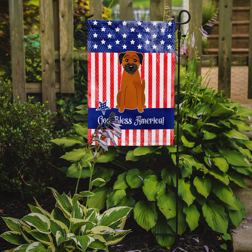 thumbnail image 2 of Carolines Treasures BB3034GF Patriotic USA Border Terrier Garden Size outdoor-flags, Multicolor, 2 of 3