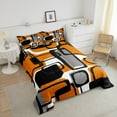 thumbnail image 4 of Erosebridal Geometric Sqare Bedding King Comforter Set,Abstract Artwork Bedding Sets King with Comforter,Rectangle Decor,Reversible,Lightweight,3-Piece, 4 of 8