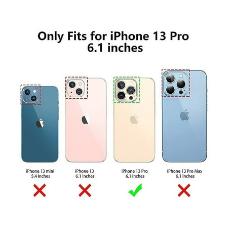 SaharaCase - ZeroDamage Tempered Glass Rear Housing Protector for Apple iPhone 13 Pro (2-Pack)