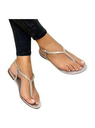 Black rhinestone sandals 2025