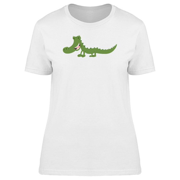 Cool Happy Crocodile Cartoon Tee Women's -Image by Shutterstock