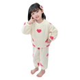thumbnail image 2 of Coerni Girls Plush Furry Outfits Sherpa Fleece Sweatsuits 2 Piece Flannel Pullover and Jogger Pants Winter Warm Sweatshirt Sets, 2 of 6