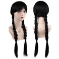 thumbnail image 3 of Set de collar negro trenzado Wig AKZKQKER Wednesday Addams, 3 of 6