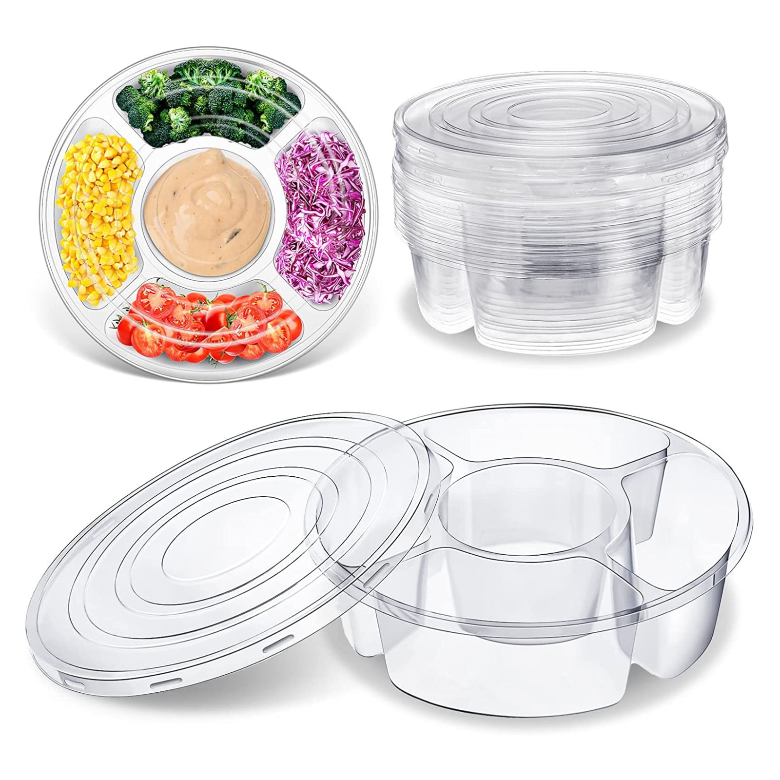 Disposable Lunch Box w/ Lid (50pc) 10.5