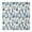 Blue Boho Tribal, variant on Gray Floral Pattern Square Fitted Tablecloth with Elastic Edge,Square Table Cover,Washable Elastic Table Cover for Home Kitchen Party Decor 34in(86cm)