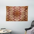 thumbnail image 1 of Floral Tapestry, Stylized Graphic Design of Floral Elements as Organic Curvy Leaves Print, Wall Hanging for Bedroom Living Room Dorm Decor, 60W X 40L Inches, Maroon and Sand Brown, by Ambesonne, 1 of 2