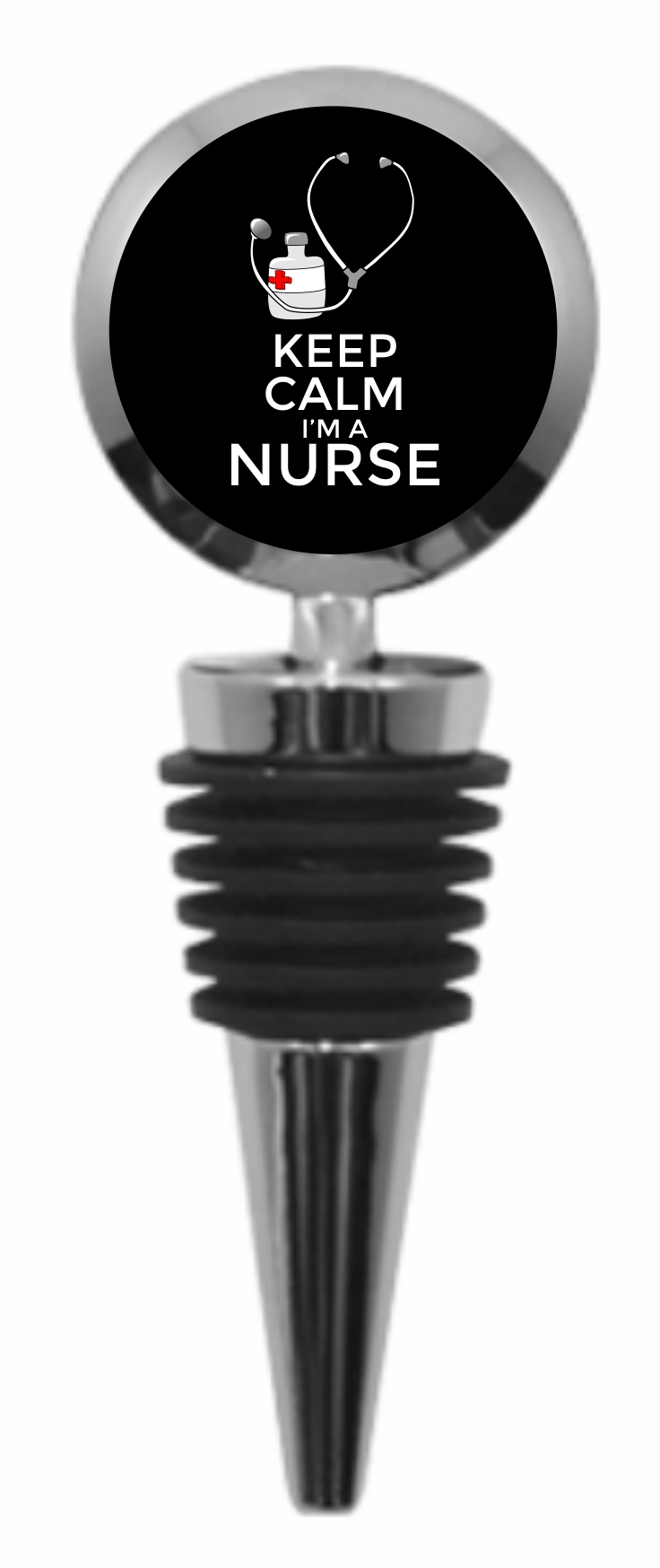 Keep Calm I'm a Nurse Job Career Appreciation Gift Silver Wine