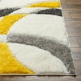 thumbnail image 5 of Mark&Day Area Rugs, 5x7 Sanders Modern Shag Saffron/Medium Gray Area Rug, Yellow Grey Ivory Carpet for Living Room, Bedroom or Kitchen (5'3" x 7'), 5 of 6