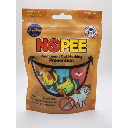 NOPEE Cat Marking Prevention - Indoor - Permanent - Effective Solution - Deodorizes Cat Marking Area and substitutes a Fresh Scent That eliminates a Cat's urge to Mark.(Black Multi-Color Cats)