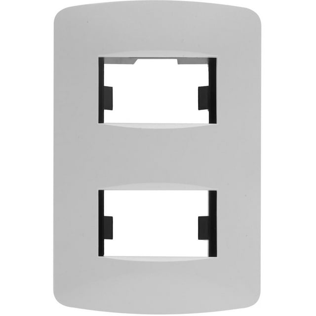 Placa 2 Módulos Leviton Modular Plus Plástico Blanco