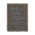 Cozy Bookshop Library In Warm Brown 100 Cotton Woven Blanket Vintage cozy-bookshop-library-in-warm-brown-100-cotton-woven-blanket-vintage