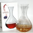 thumbnail image 4 of Bezrat Wine Decanter and Aerator with a Wide Base for Vivid Aerating. Liquor Whiskey and Wine Decanter Lead-free Crystal Glass Red Wine Carafe pourer Wine Gift Wine, 4 of 7
