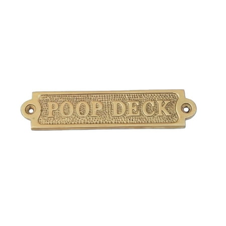 UPC 849029001533 product image for Brass Poop Deck Sign 6