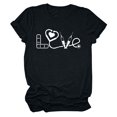 thumbnail image 5 of Camisetas con estampado de letras y cuello redondo de verano para mujer, blusas femeninas cómodas y elegantes, Tops OAVQHLG3B Store lin121212, 5 of 5
