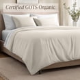 thumbnail image 6 of Bare Home Organic Cotton Duvet Cover Set - 400 Thread Count - Sateen Weave - Twin/Twin XL, French Beige, 2-Pieces, 6 of 10