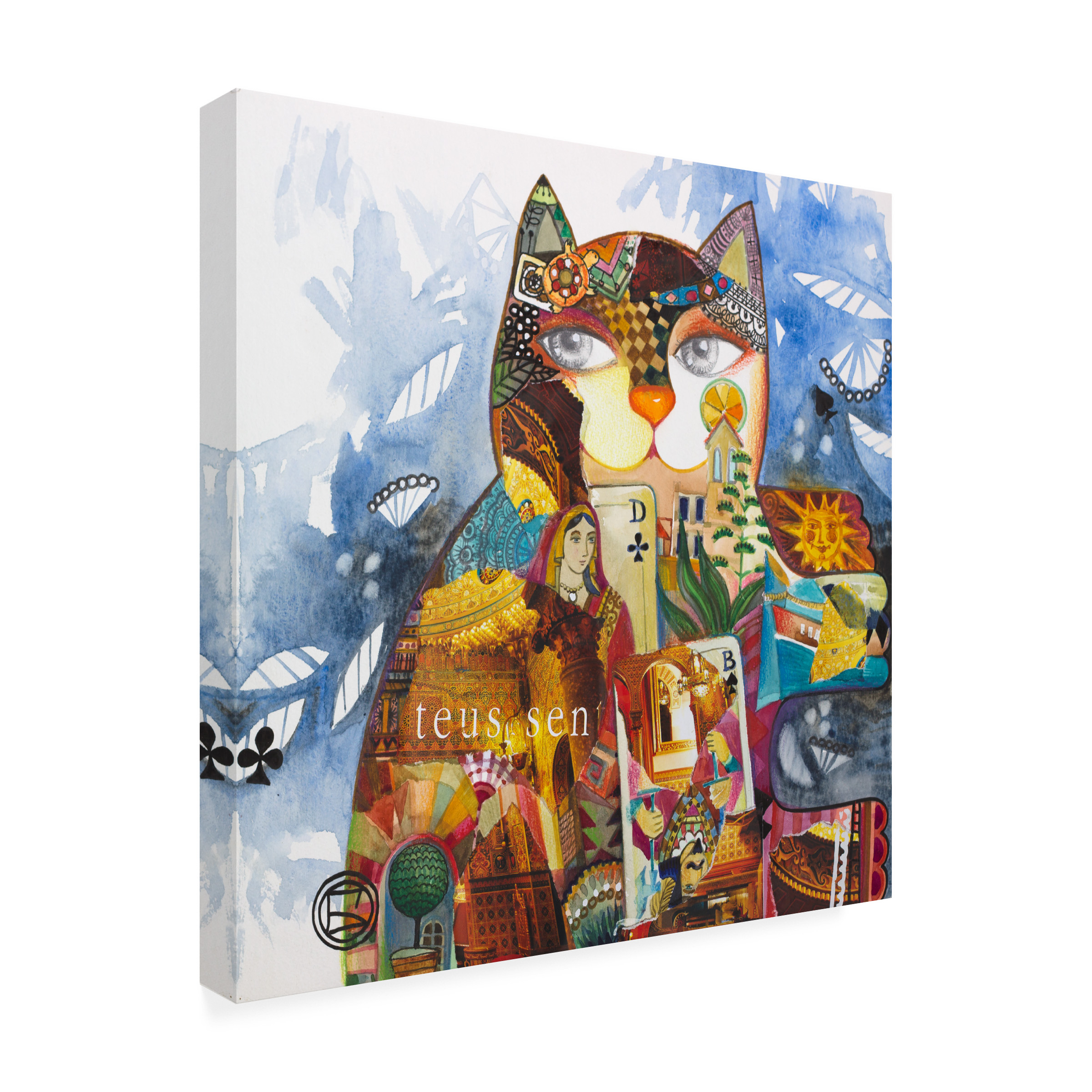 Trademark Fine Art 'Collage Cat' Canvas Art by Oxana Ziaka