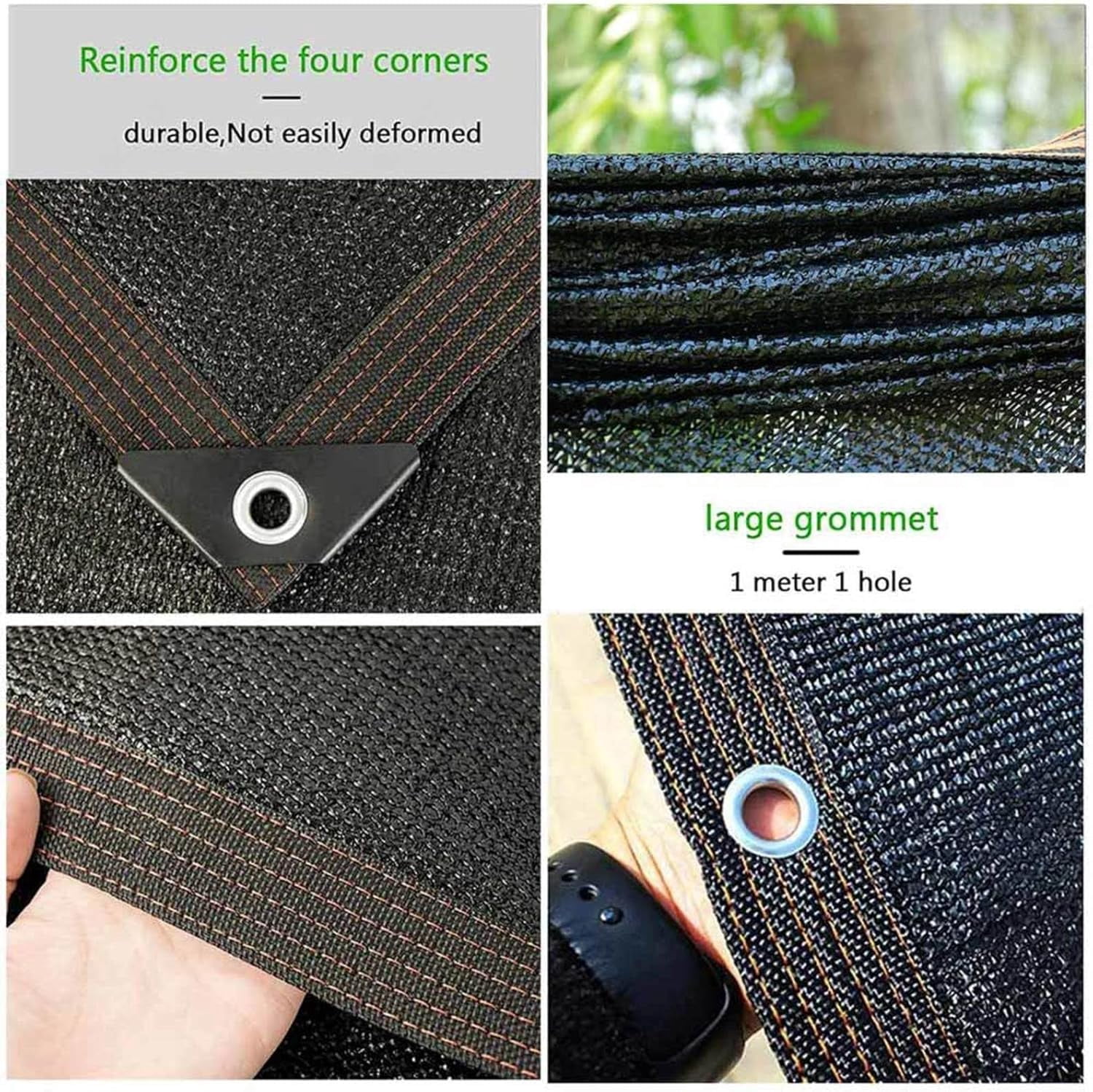 Shade Cloth for Garden,80% Mesh Tarp with Grommets for Plant Cover,6.5X3.2 FT Patio Canopy Garden Pergola Car Barn Kennel,Black