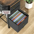 thumbnail image 4 of File Cabinet with 3 Fabric Drawer, Mobile Filing Cabinet Printer Stand with 4 Wheels, Rolling Under Desk Storage Cabinet, 4 of 8