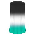 thumbnail image 3 of Pincandy Women's Oversized Short Sleeved T-shirt Loose Tank Top Casual Trendy Ombre Gradient U-Neck Sleeveless Beach Vacation Mini Tank Sundress with Pocket,Green,4XL, 3 of 3