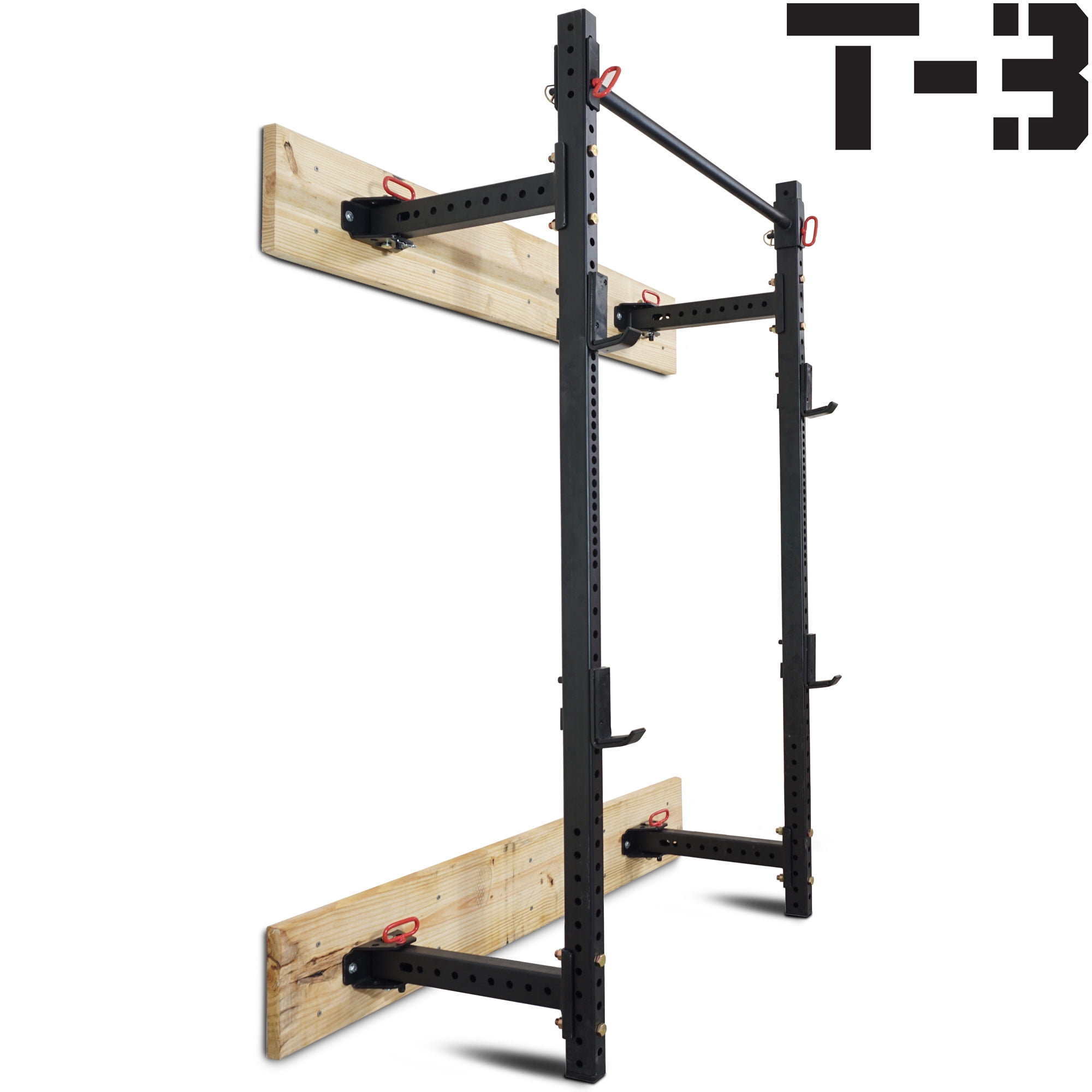 Titan Fitness T-3 Series Fold Back Power Rack 21.5" Deep Laser Cut Wall Mount by Titan Fitness