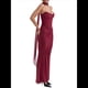 thumbnail image 2 of Vestido Tubo con Hombros Descubiertos para Mujer, Estilo Corsé, Plisado, Ajustado, para Invitada de Boda Formal, Conjunto de Dos Piezas. Vino Tinto L, 2 of 10