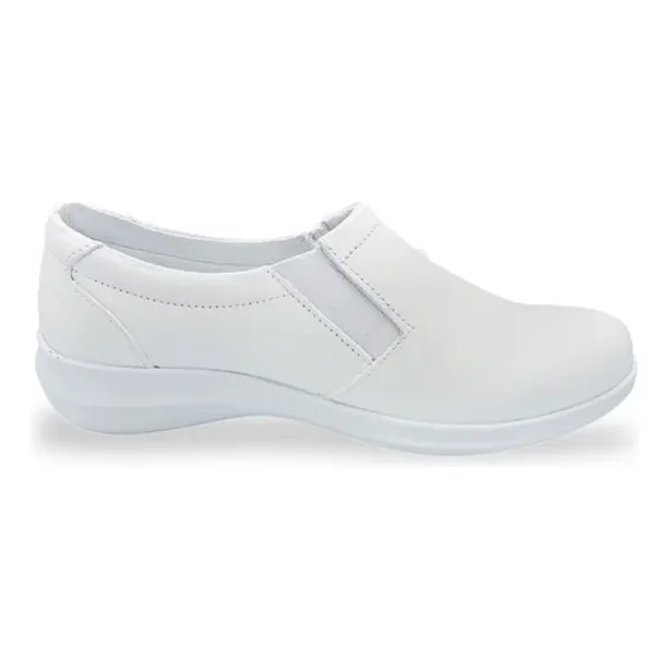 Zapato Enfermería Blanco De Piel Cómodo Para Trabajo 20 Hrs
