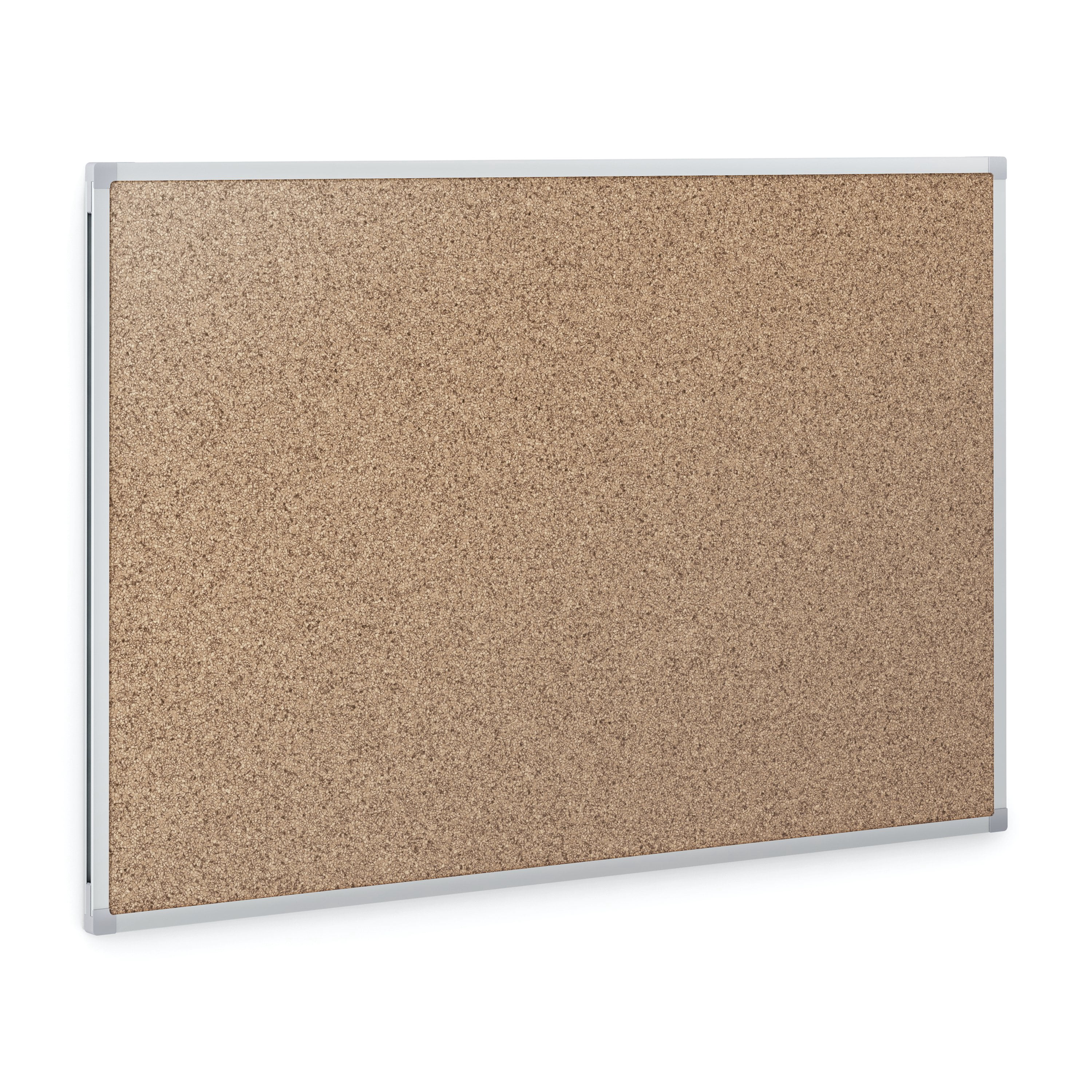 Mead Cork Bulletin Board, Silver Aluminum Frame, 4' x 3', (85362)