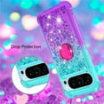 thumbnail image 5 of Gradient Quicksand Case for Google Pixel 9 Pro/Pixel 9 2024 with Ring Kickstand, Bling Sparkle Colorful Liquid Glitter Cover Case for Google Pixel 9 Pro. JB-Green Purple, 5 of 14