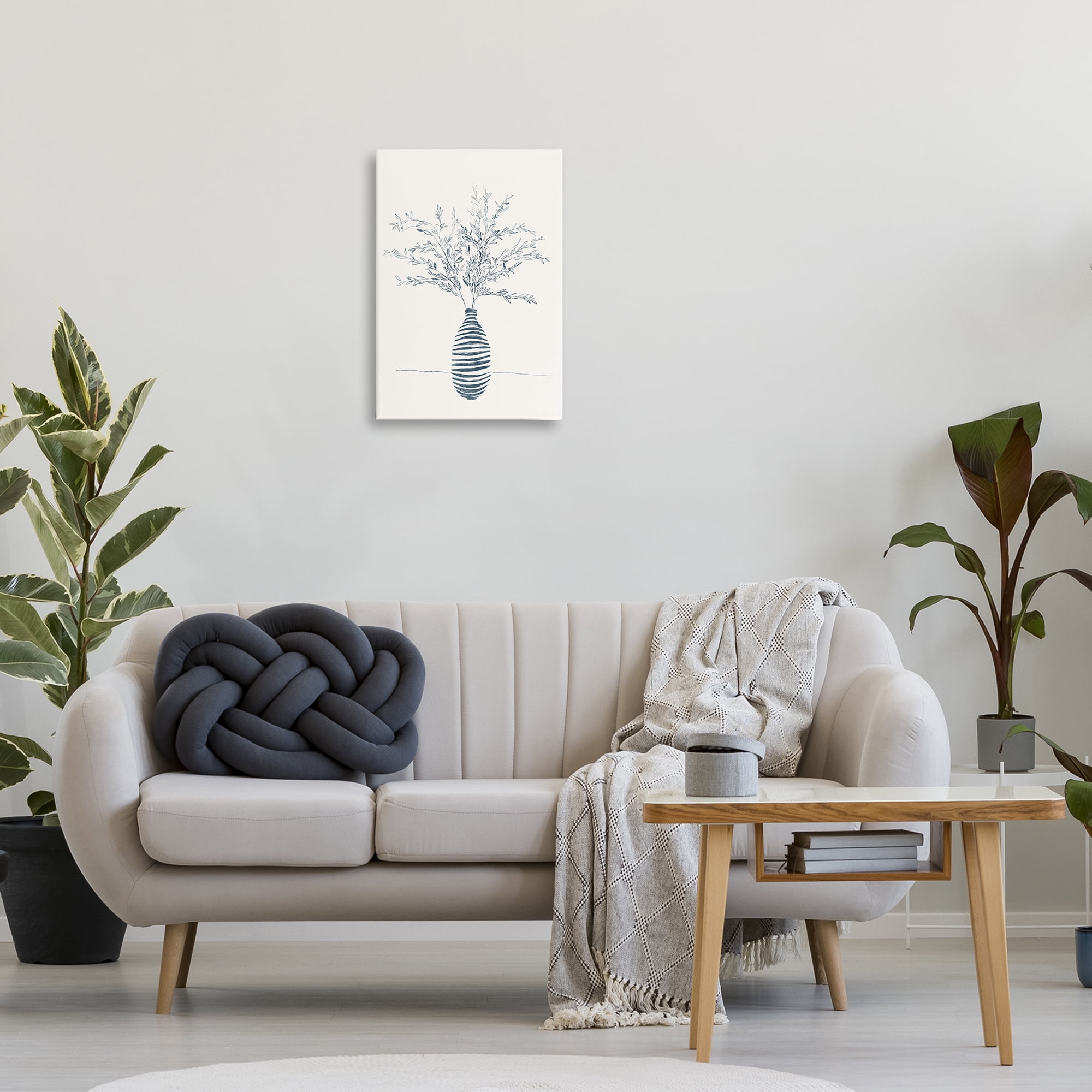 Stupell Industries Minimal Herb Vase Botanical & Floral Painting Gallery Wrapped Canvas Art Print Wall Art, 16 x 24