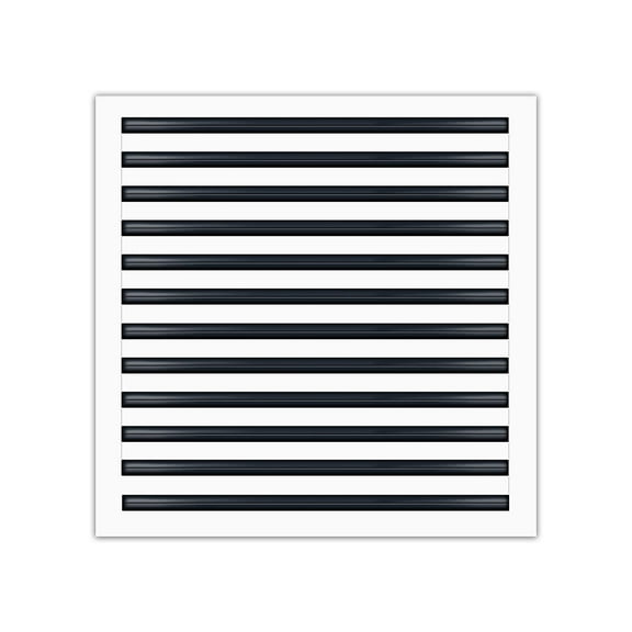BUILDMART - 24x24 Modern AC Vent Cover - Decorative White Aluminum Air Vent - Standard Linear Slot Diffuser - Heating and Cooling Register Grille for Ceiling, Walls & Floors - Texas Buildmart